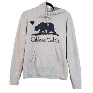 Cali Love Heritage California Surf Co Hoodie Cream & Navy Blue Size Small